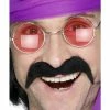 Smiffys USA Seventies Tash, Black 1970's Costumes