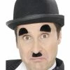 Smiffys USA Chaplin Tash And Eyebrows, Black Makeup & SFX