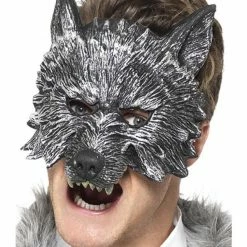 Smiffys USA Big Bad Wolf Men's Mask Wings & Halos