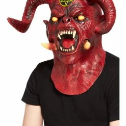 Smiffys USA Satanic Devil Overhead & Neck Mask Men's