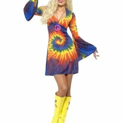 Smiffys USA Costumes 60s Tie Dye Women's Costume