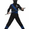 Smiffys USA Ninja Assassin Kids Black And Blue Costume
