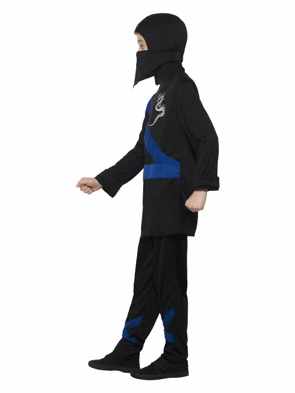 Smiffys USA Ninja Assassin Kids Black And Blue Costume 4 Smiffys USA Ninja Assassin Kids Black And Blue Costume