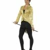 Smiffys USA Sequin Gold Tailcoat Jacket Costumes 2 Smiffys USA Sequin Gold Tailcoat Jacket Costumes