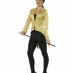 Smiffys USA Sequin Gold Tailcoat Jacket Costumes