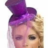 Smiffys USA Fever Mini Top Hat On Headband Purple Women's Hats & Headpieces 2 Smiffys USA Fever Mini Top Hat On Headband Purple Women's Hats & Headpieces