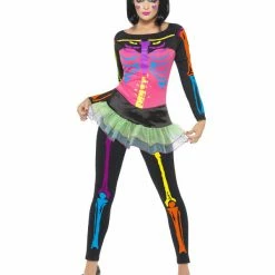 Smiffys USA Neon Skeleton Costume Costumes