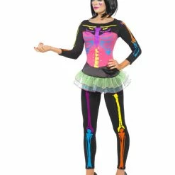 Smiffys USA Neon Skeleton Costume Costumes