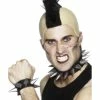 Smiffys USA Accessories Punk Choker And Wristband 1 Smiffys USA Accessories Punk Choker And Wristband