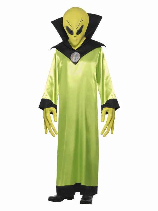 Smiffys USA Costumes Alien Lord Men's Green Costume, With Mask And Hands 3 Smiffys USA Costumes Alien Lord Men's Green Costume, With Mask And Hands