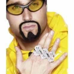 Smiffys USA 1970's Costumes 3 In 1 Dollar Rapper Ring