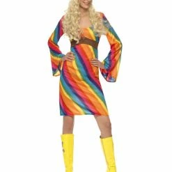 Smiffys USA 60s Rainbow Hippie Women's Costume