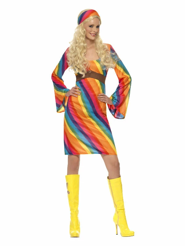 Smiffys USA 60s Rainbow Hippie Women's Costume 3 Smiffys USA 60s Rainbow Hippie Women's Costume