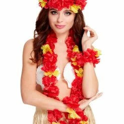 Smiffys USA Accessories Hawaiian Set Red Women's