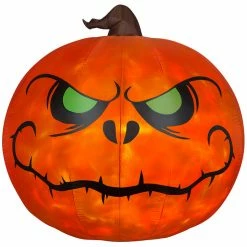 Gemmy 58" Airblown Reaper Pumpkin Inflatable Yard Lawn Decoration