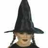 Smiffys USA Shiny Black Childs Witch Hat