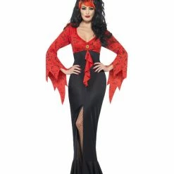 Smiffys USA Evil Queen Red And Black Women's Costume