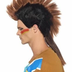 Smiffys USA Wigs & Beards Native American Inspired Male Mohican Wig