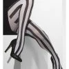 Smiffys USA Accessories Opaque Women's Long Black And White Striped Tights