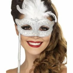 Smiffys USA Baroque Fantasy Women's White Eyemask