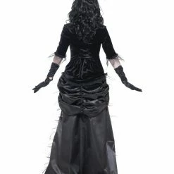 Smiffys USA Ghost Town Black Widow Lady Victorian Costume Costumes
