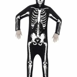 Smiffys USA Skeleton Adult Hooded Costume Costumes
