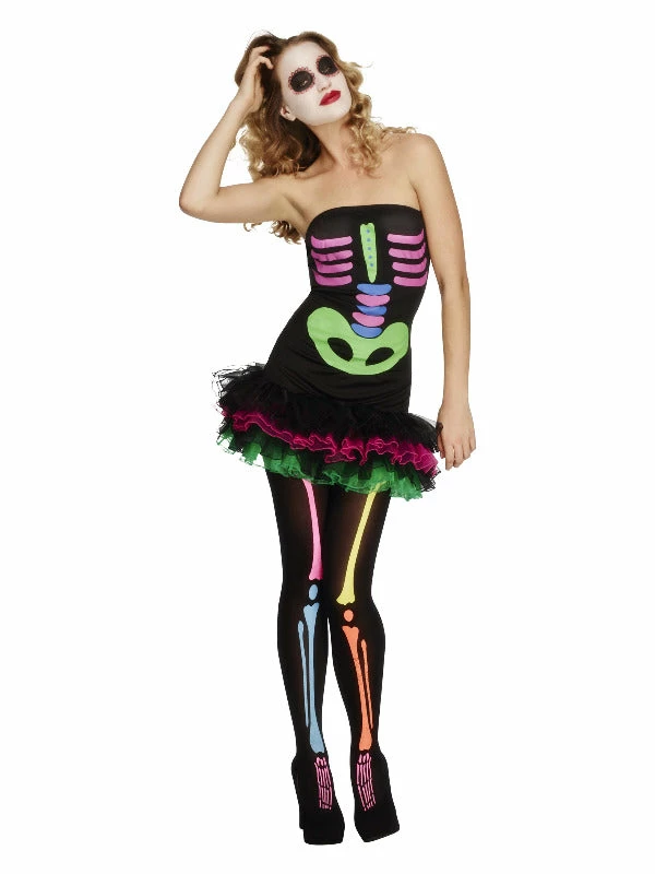 Smiffys USA Skeleton Fever Neon Women's Tutu Costume Costumes 3 Smiffys USA Skeleton Fever Neon Women's Tutu Costume Costumes
