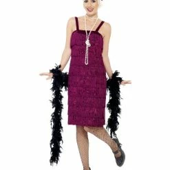 Smiffys USA 20's Jazz Flapper Women's Burgundy Red Costume Costumes