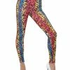 Smiffys USA 80sNeon Leopard Print Women's Leggings 2 Smiffys USA 80sNeon Leopard Print Women's Leggings