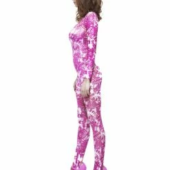 Smiffys USA Tie Dye Pink Women's Festival Bodysuit