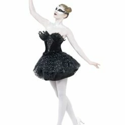 Smiffys USA Gothic Swan Masquerade Women's Tutu Ballet Costume Costumes