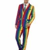 Smiffys USA Costumes Over The Rainbow, Pride Men's Suit