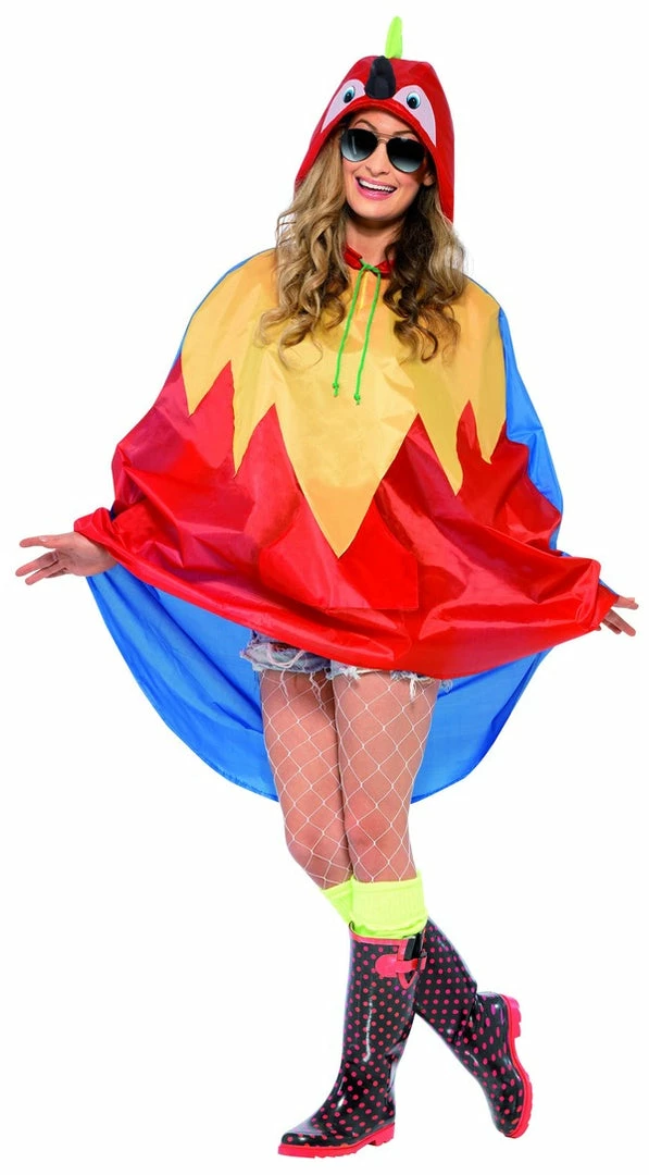 Smiffys USA Parrot Party Adult Poncho 3 Smiffys USA Parrot Party Adult Poncho