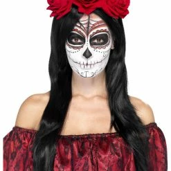 Smiffys USA Accessories Day Of The Dead Red Roses Headband Women