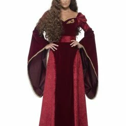 Smiffys USA Costumes Medieval Queen Red Women's Costume
