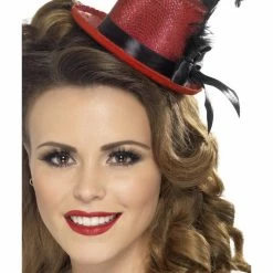 Smiffys USA 1920's Costumes Mini Red Tophat
