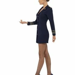 Smiffys USA Flight Attendant Women's Air Hostess Navy Blue Costume 6 Smiffys USA Flight Attendant Women's Air Hostess Navy Blue Costume