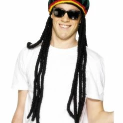 Smiffys USA Rasta Beret Dreadlocks Hat Wig Adult Hats & Headpieces