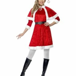 Smiffys USA Miss Santa Women's Costume With Cape And Belt Costumes