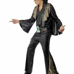Smiffys USA Costumes Elvis Men's Black And Gold Costume