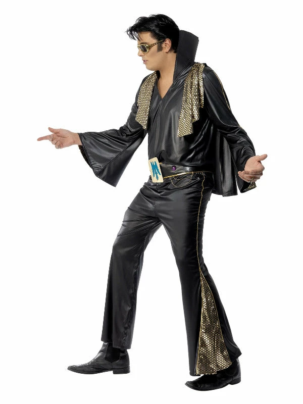 Smiffys USA Costumes Elvis Men's Black And Gold Costume 4 Smiffys USA Costumes Elvis Men's Black And Gold Costume