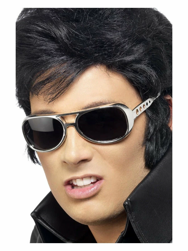 Smiffys USA Elvis Men's Silver Shades Accessories 3 Smiffys USA Elvis Men's Silver Shades Accessories