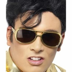 Smiffys USA Accessories Elvis Men's Gold Shades