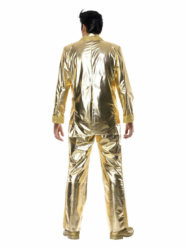 Smiffys USA Costumes Elvis Men's Gold Costume 5 Smiffys USA Costumes Elvis Men's Gold Costume