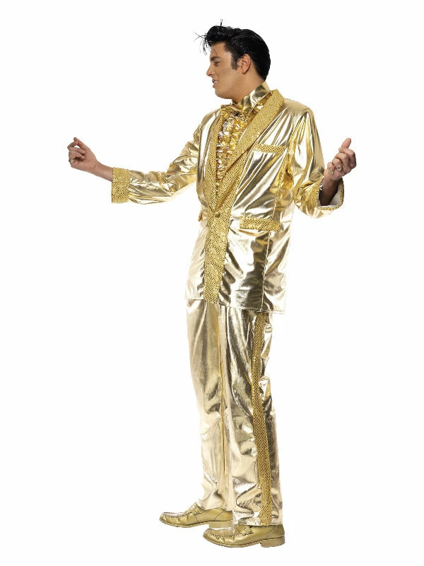 Smiffys USA Costumes Elvis Men's Gold Costume 4 Smiffys USA Costumes Elvis Men's Gold Costume