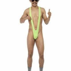 Smiffys USA Borat Men's Lime Green Mankini Costumes