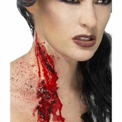 Smiffys USA Smiffys Make-Up FX, Slash Throat Latex Scar, Red