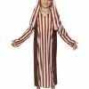 Smiffys USA Costumes Shepherd Childs Costume Brown And White Stripes 2 Smiffys USA Costumes Shepherd Childs Costume Brown And White Stripes