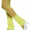 Smiffys USA Accessories 80s Legwarmers Neon Yellow Adult