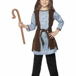 Smiffys USA Costumes Shepherd Costume Child Blue And Brown